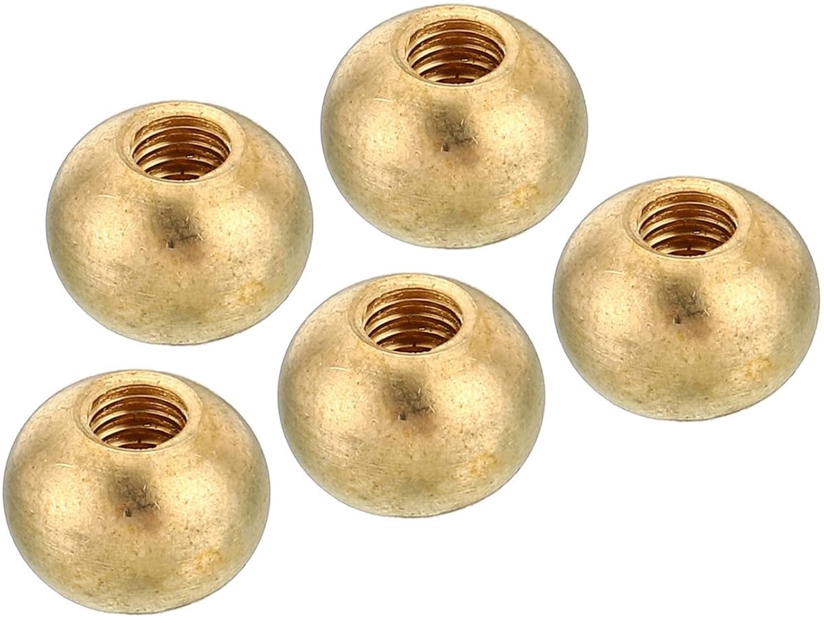 M4*0.7 Draad 5pcs Moeren Knop Messing Bal Lamp Decoratie Schroef Caps Meubels Verlichting Moeren