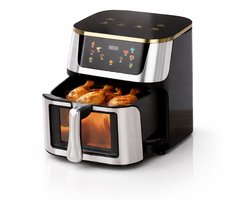 AURORAS-Airfryer 12L – Heteluchtfriteuse Oven met Kijkvenster – LED Touchscreen – Grote Capaciteit met Accessoires