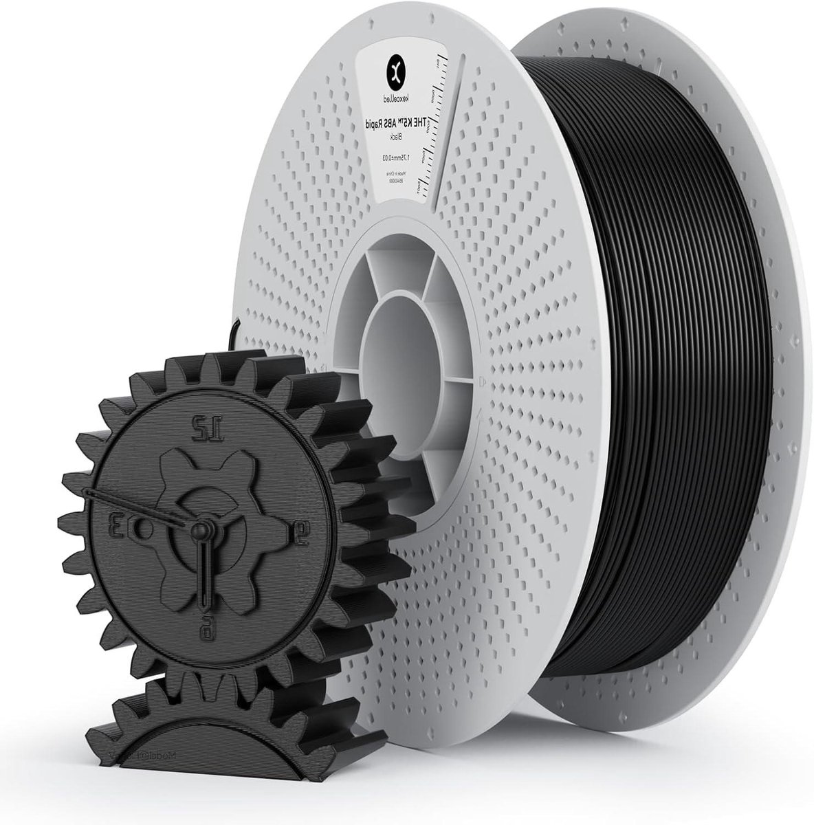 ABS Filament - 3D Printer Materiaal - Snel Printen - Hoge Temperatuur Bestendig - 1.75 mm 1 kg - Zwart