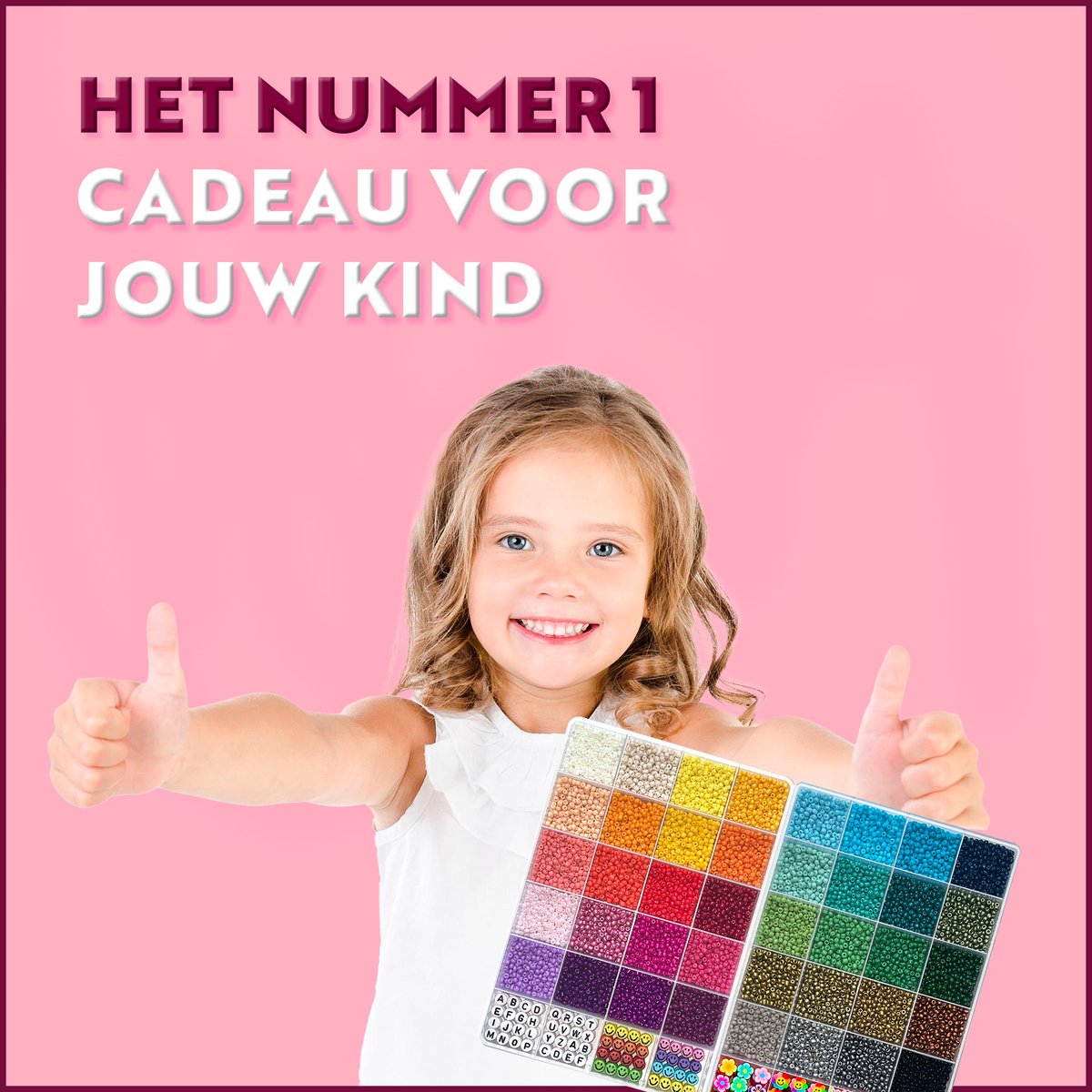 Kralenset BIEK20® - Glaskralen - Rocailles kralen - Armbandjes maken met kraaltjes - Polymeer Kralen Set - Kralendoos - Letterkralen - Kralenketting - Incl. Giftbox — afbeelding 6