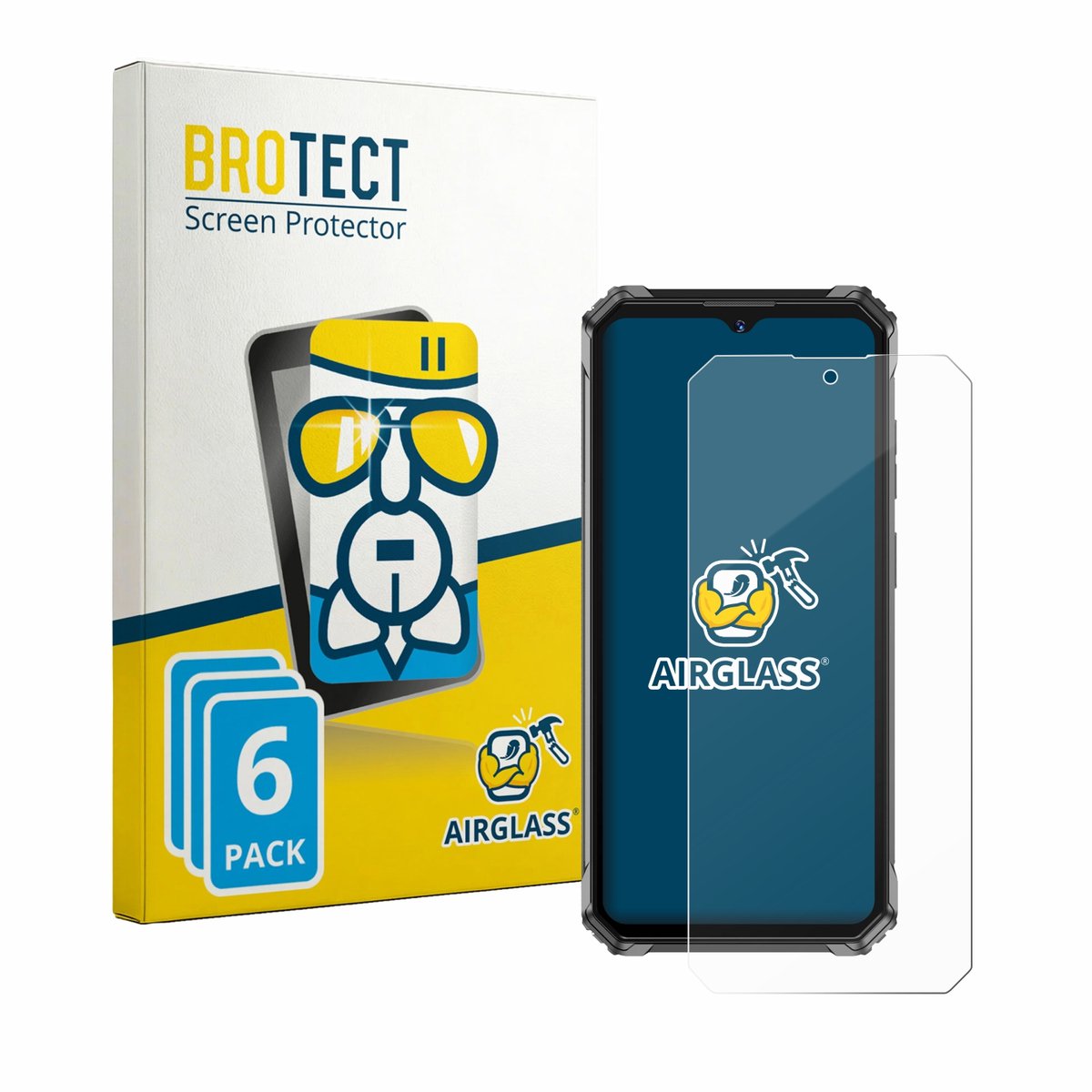 Screenprotector 6 Stuks voor Oukitel G7 Beschermglas transparant