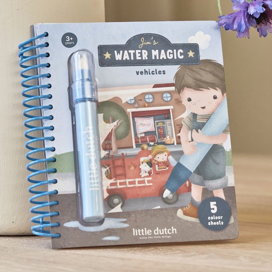 Little Dutch watertekenboek Jim Vehicles - Water magic book