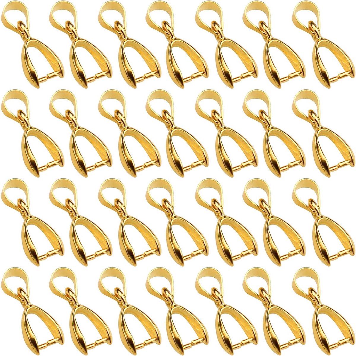 100 Stuks Oogjes Kettinkjes Sluiting Clip String Sieraden Hangers voor Kettingen DIY Ambachten Gouden Sieraden Accessoires