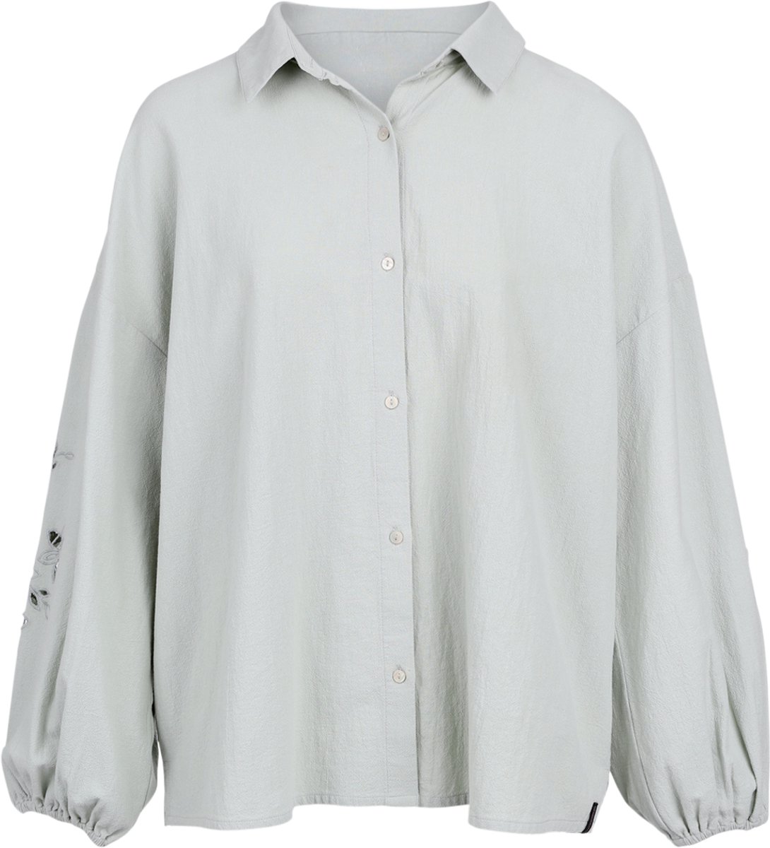 Brunotti Maysa Top Aqua Dames 100% Katoen Relaxed Fit Lichtgewicht XXL Grijs
