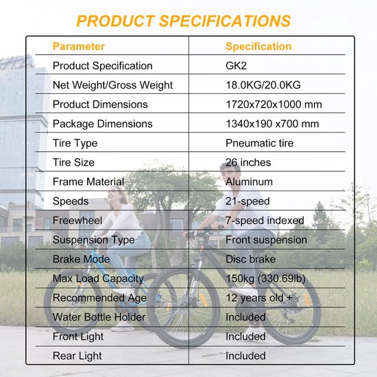 RCB 26 inch Fiets voor Tieners - 21 Versnellingen - Licht Aluminium Frame van RCB — afbeelding 3