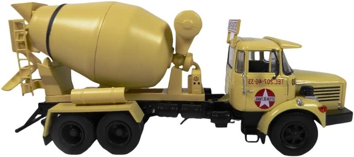 Miniatuur Vrachtwagen - Verzamelwagen Betonmixer - Verzamelen en display - Gedetailleerd metaalmodel - Schaal 1:43 - Multi