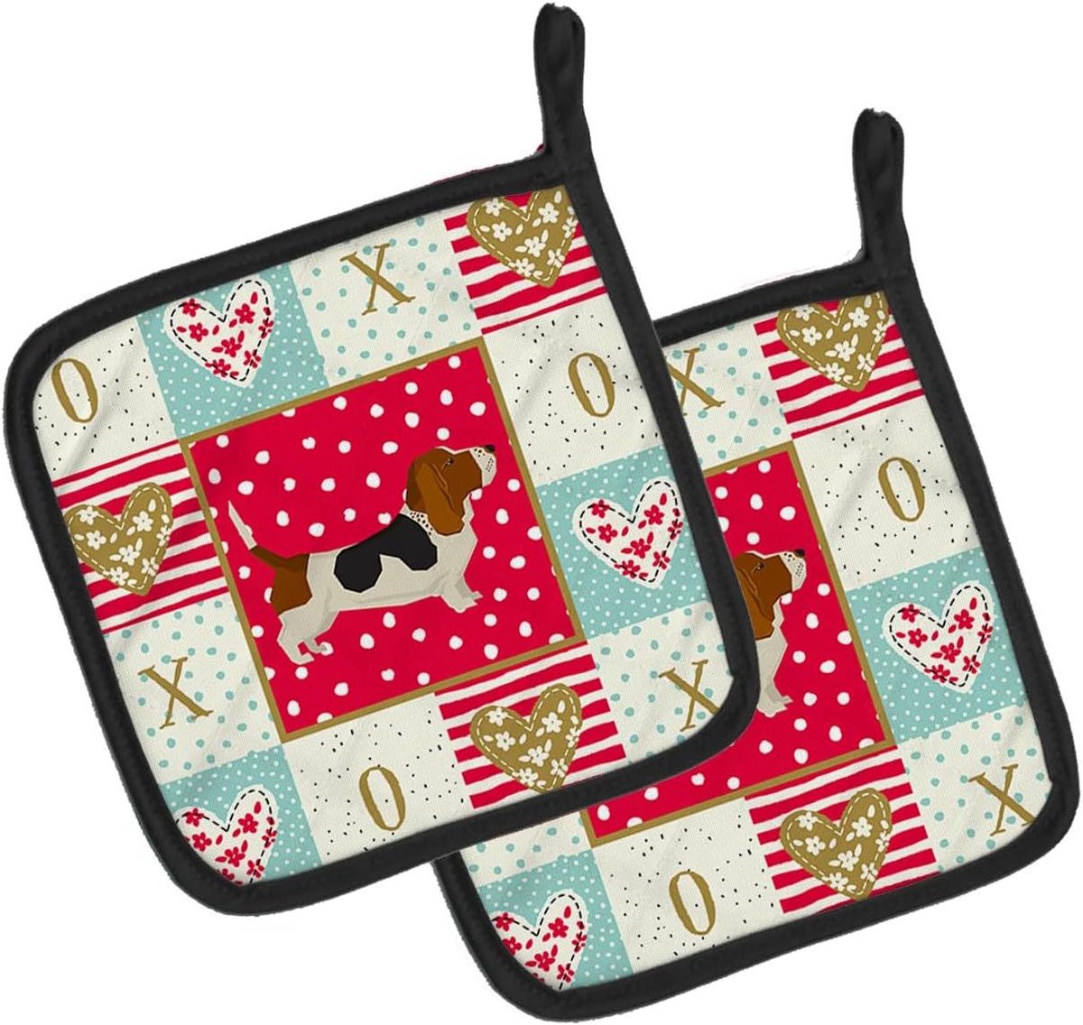 Pannenlappen Keuken - Ovenwanten Paar - Bescherming Hitte - Gewatteerde Isolatie - 19x19 cm - Meerkleurig