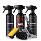 Glossio Combideal Banden en Velgen – Complete 7-delige Set voor Perfect Schone Wielen en Diepzwarte Banden