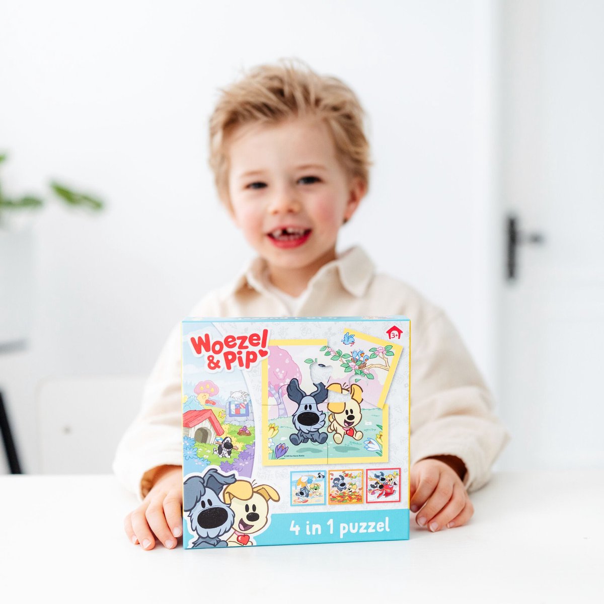 Woezel & Pip puzzel 4 in 1 educatief peuter speelgoed - kinderpuzzel 4x6x9x16 stukjes leren puzzelen - cadeautip puzzel 3 jaar en ouder - Bambolino Toys — afbeelding 4