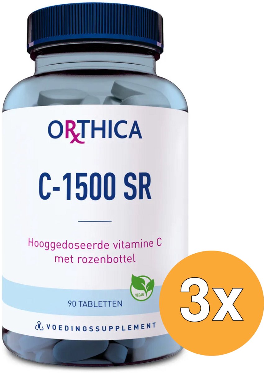 3x Orthica Vitamine C 1500 SR (90 tabletten)