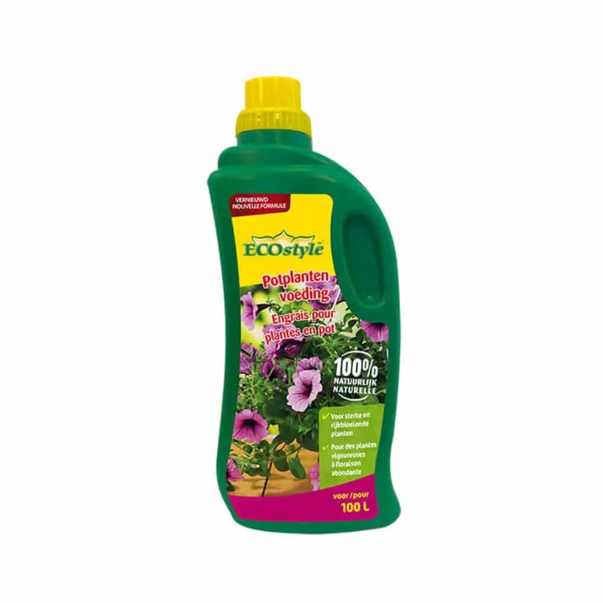 ECOstyle Potplanten Voeding Organische Vloeibare Plantenvoeding - Sterke en Rijkgroeiende Planten - Planten in Potten en Baskets - Langdurige werking - 1 L