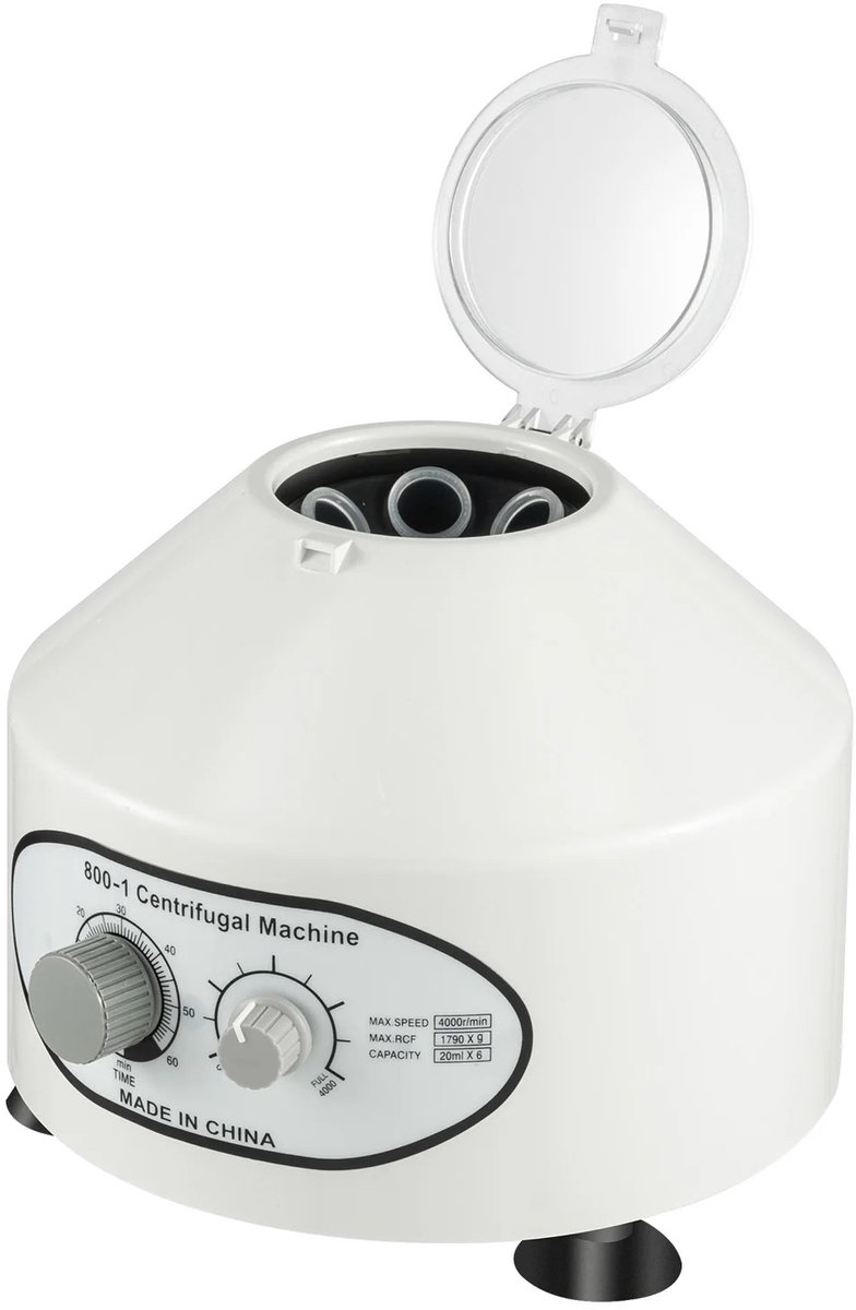 Cellista Laboratorium Centrifuge 25W - Elektrische Centrifugemachine - 0-4000RPM - 6x20ml Capaciteit - Timer 0-60min - 1790xg
