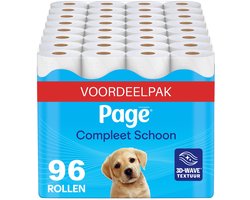 Page® toiletpapier - Compleet Schoon wc papier - 96 rollen - met een vleugje katoen - Voordeelverpakking