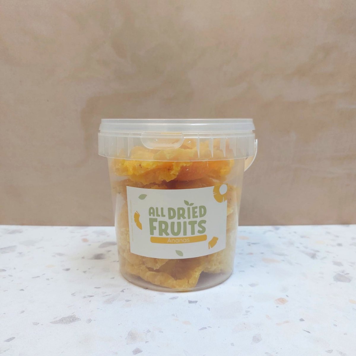 All Dried Fruits - Gedroogde ananas schijfjes - Gezonde fruitsnack - emmer 500 gram
