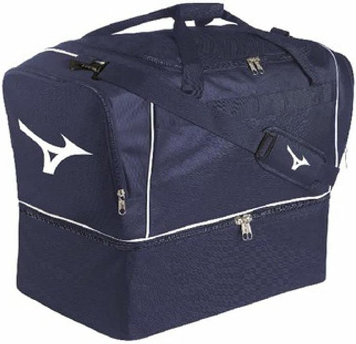 Voetbaltas - Sporttas Rugzak - Trainingsuitrusting Vervoeren - Apart Schoenenvak - 48 x 45 x 27 cm - Marineblauw/Wit
