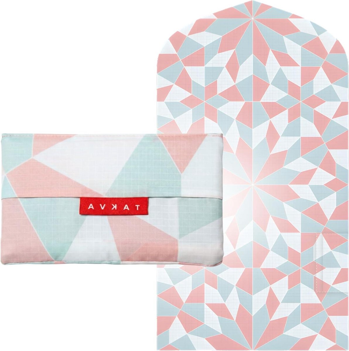 Draagbare Gebedsmat - Reis Tapijt - Moslim Bidden - Compact Opvouwbaar - 60x114cm - Roze