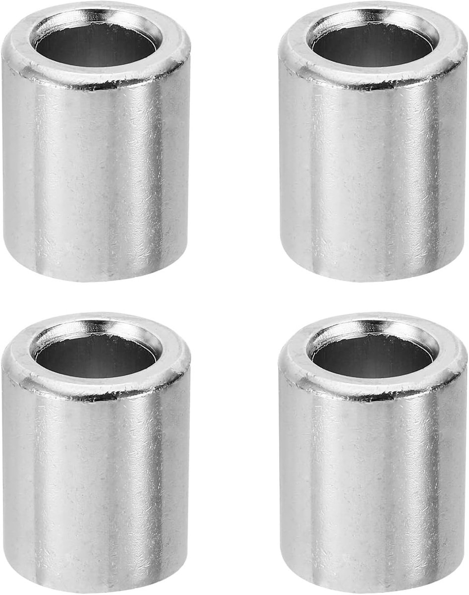 M12 Steel Spacers - 4pcs Metal Standoffs - 12.3mm ID x 20mm OD x 25mm L - Carbon Steel Spacer Screw - Spacer Round voor 1/2" of M12 Schroefbouten