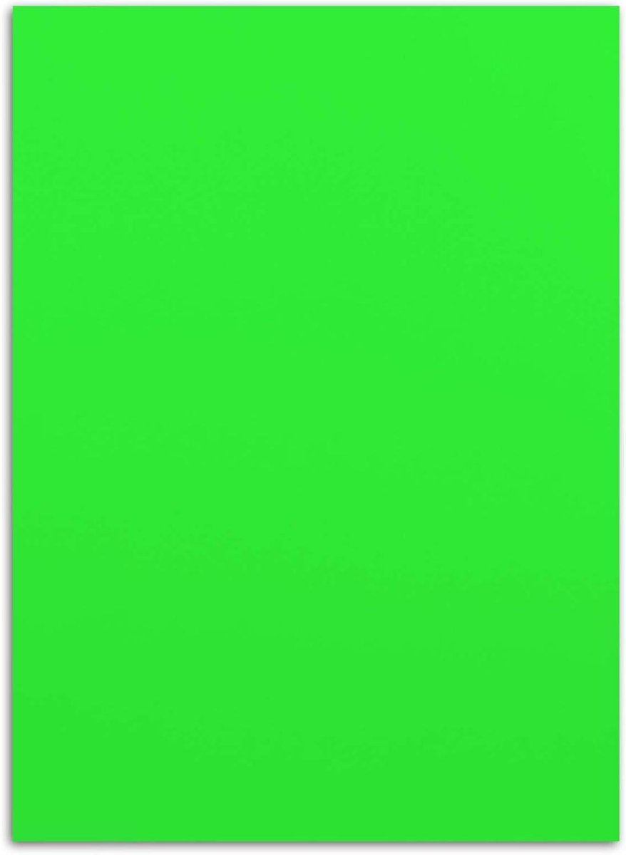 Lichtpapier Vellen - Neon Papier - Poster Maken - Achterkant Wit - 200 stuks A4 - Groen