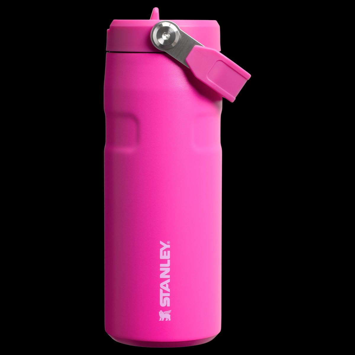 Stanley Flip Straw 2.0 Waterfles Met Rietje 0.47L - 10 Uur Koud - 2 Dagen Koud Met IJs - Roestvrijstalen Drinkfles - BPA Vrij - Lekvrij - Vaatwasserbestendig - Violet Blossom