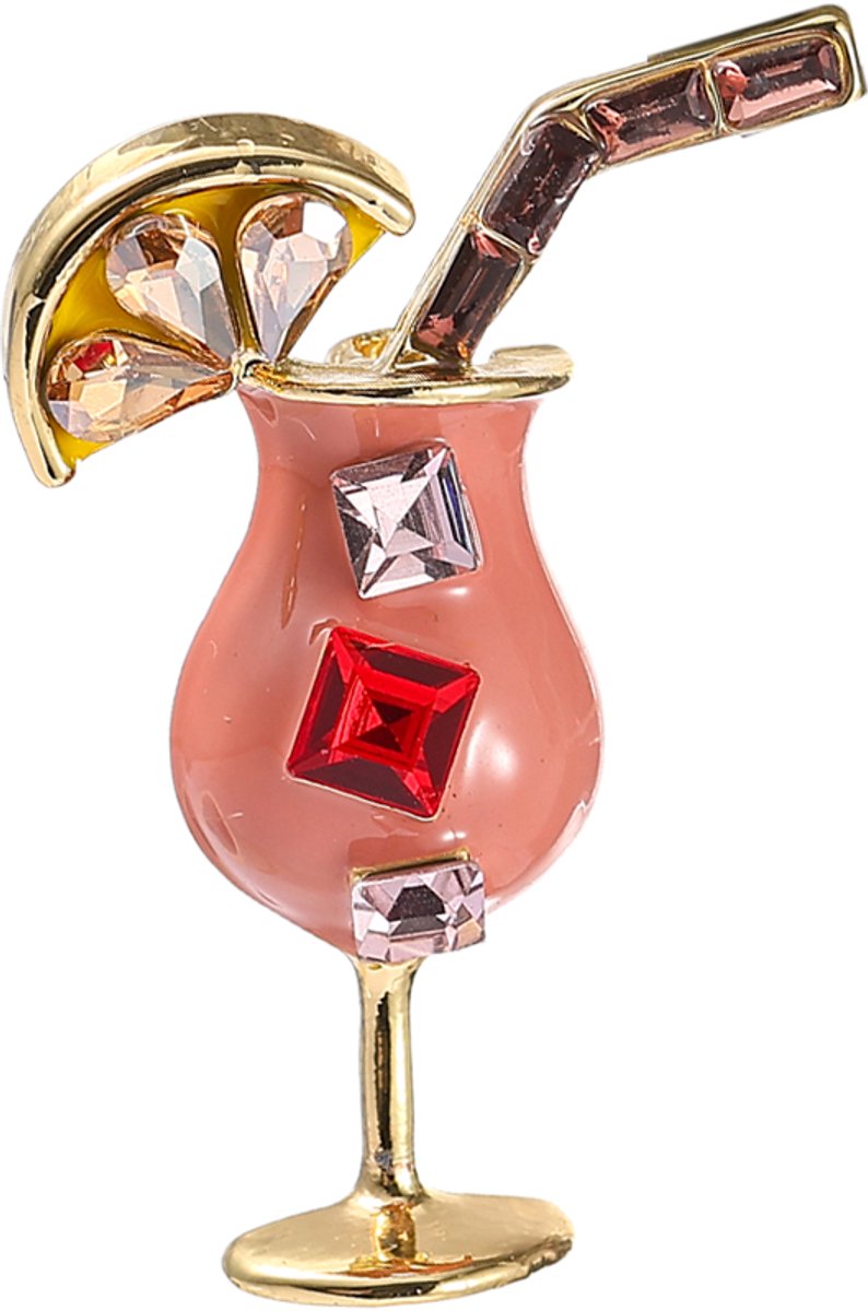 Go Dutch Label Oorknoppen Pina Colada Brooch Goudkleurig