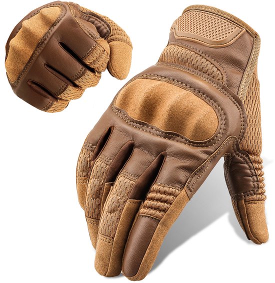 Motorhandschoenen - Aanraakfunctie - Antislip - XXL - Bruin