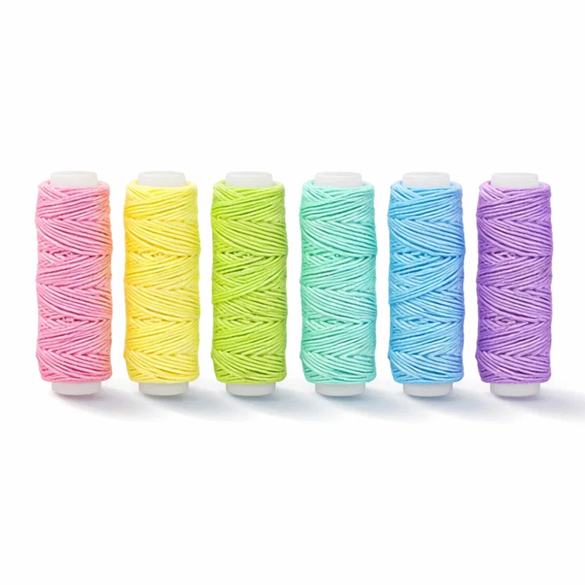 Marama - Gewaxt Draad Set Pasteltinten 0,8 mm – 6 Kleuren (90m Totaal) – Sieraden Maken, Armbanden & Macramé – Sterk Rond Koord