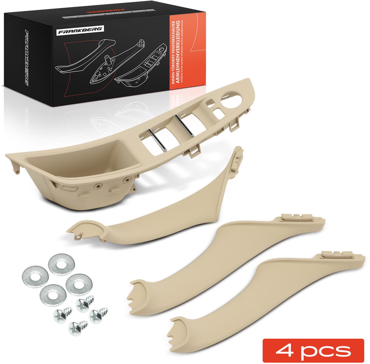 Frankberg 4x Binnendeurgreep voor BMW 5er F10 Touring F11