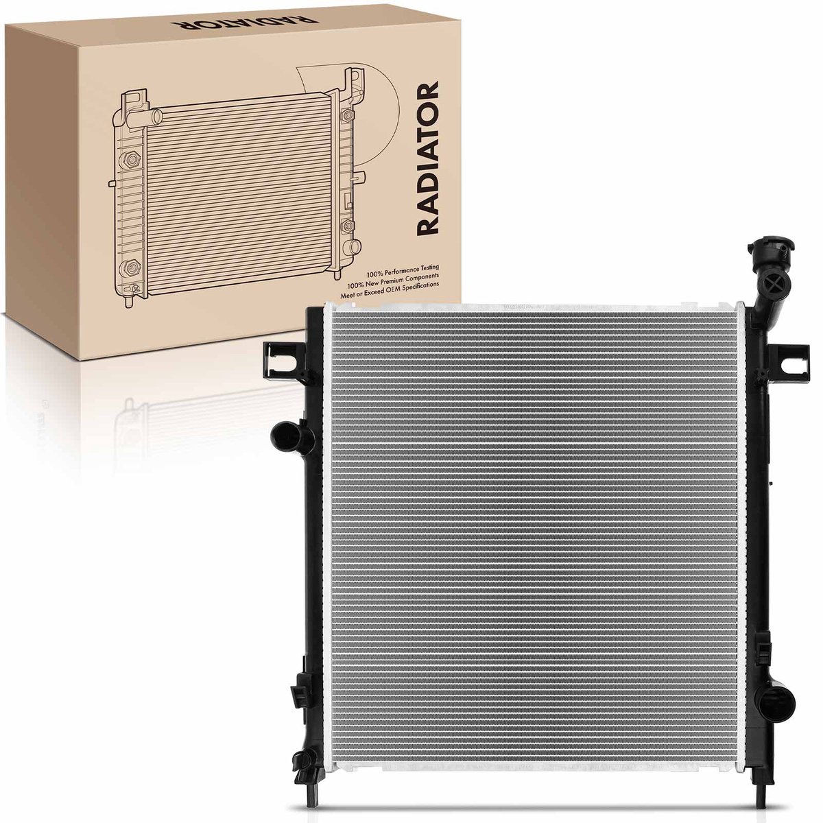 Frankberg 1x radiator waterkoeler motorkoeler voor Jeep