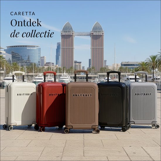 SUITSUIT Handbagage Koffer 55x35x20 cm - Koffer - Trolley Handbagage - TSA Slot - Reiskoffer - 27L - Caretta - Tofu White