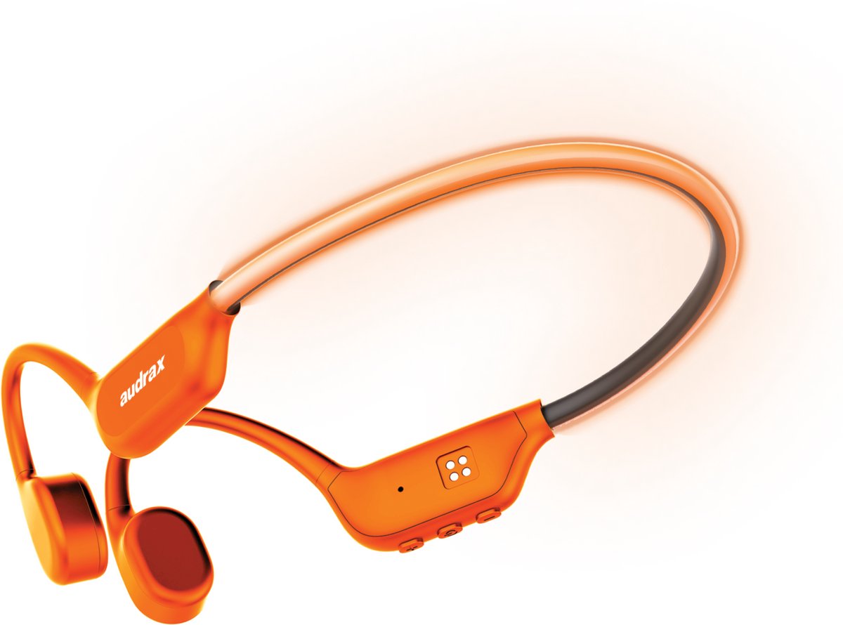 Audrax® Neon Pro - Sport oordopjes - Bone Conduction headphone - LED Lichtgevend - Sporthoofdtelefoon - Oortjes draadloos - Draadloze oordopjes - IPX8 Waterdicht - 32GB Interne geheugenkaart - Geschikt voor alle smartphones en smartwatches