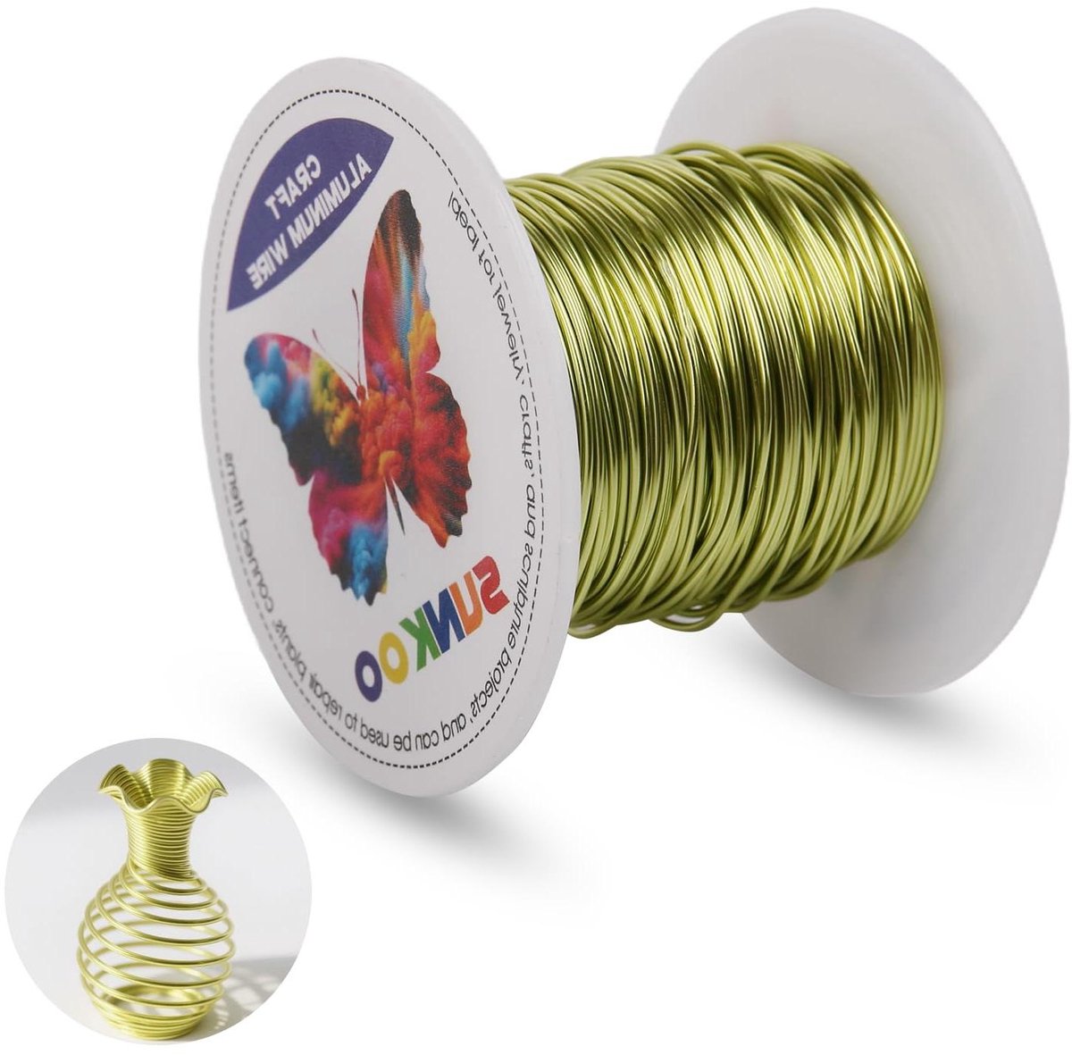 Aluminium Draad - Knutseldraad Buigzaam - Sieraden Maken - Duurzaam Flexibel - 29 Meter - Fluorescerend Groen