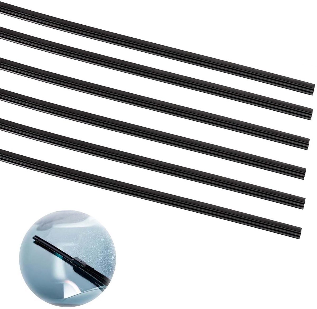 Store_9 - Ruitenwisserrubber - Vervangende ruitenwisserrubber - 800 mm - Zwart - Compatibel met alle ruitenwissers - Perfect voor onderhoud van je ...