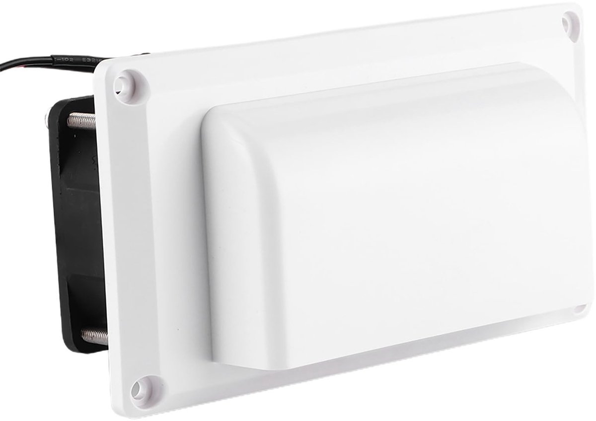 Store_9 - Afvoerventilator - 12 V - Hoog rendement - Wit - Zijafvoerventilator - Verbeterde luchtkwaliteit - Geschikt voor caravan, boot, jacht