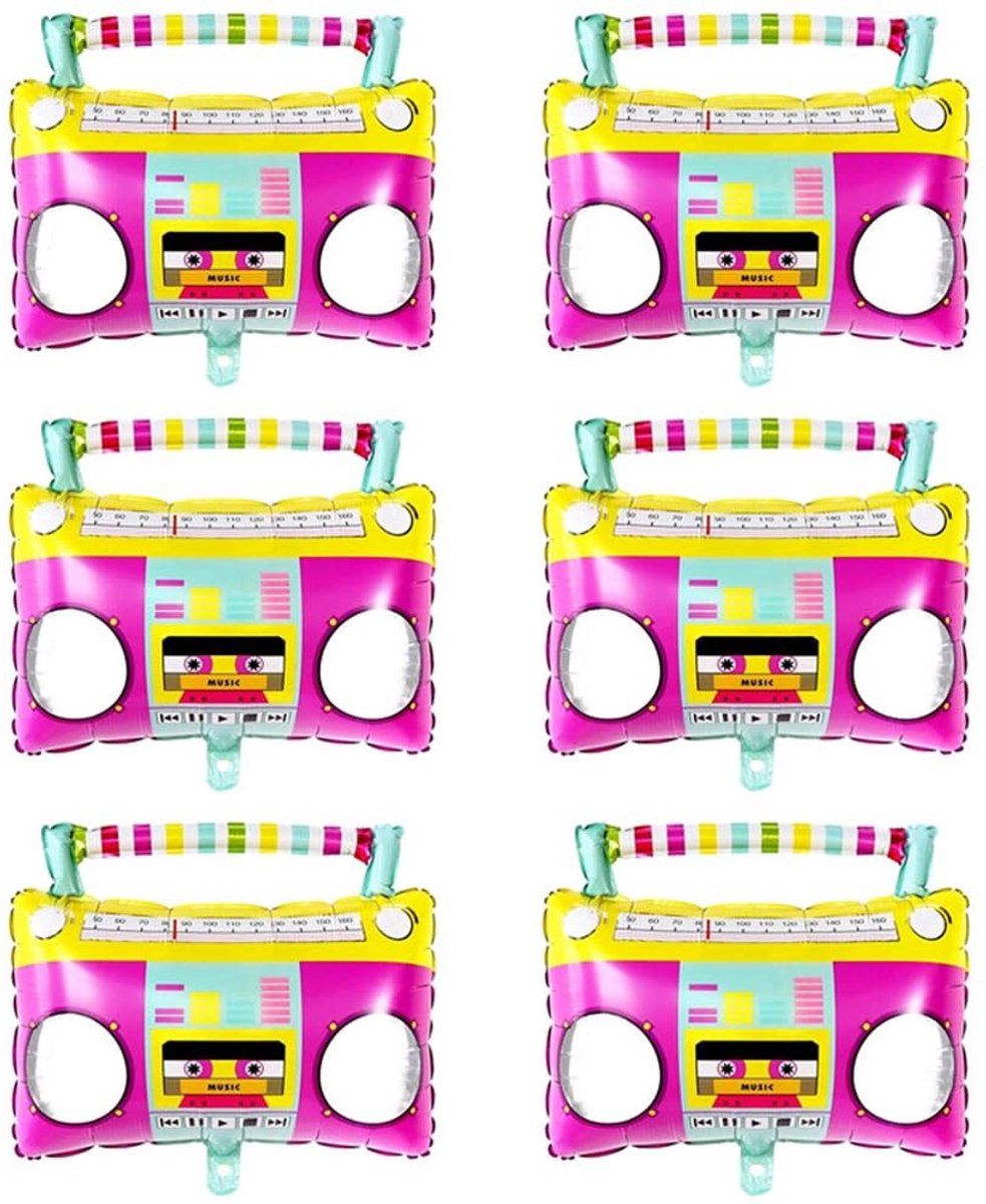 aladdien - Opblaasbare boombox - Feestdecoratie - 62 cm - Jaren 80 en 90 - Verjaardagen en bruiloften - Kettingschakelballonnen - Retro themafeest