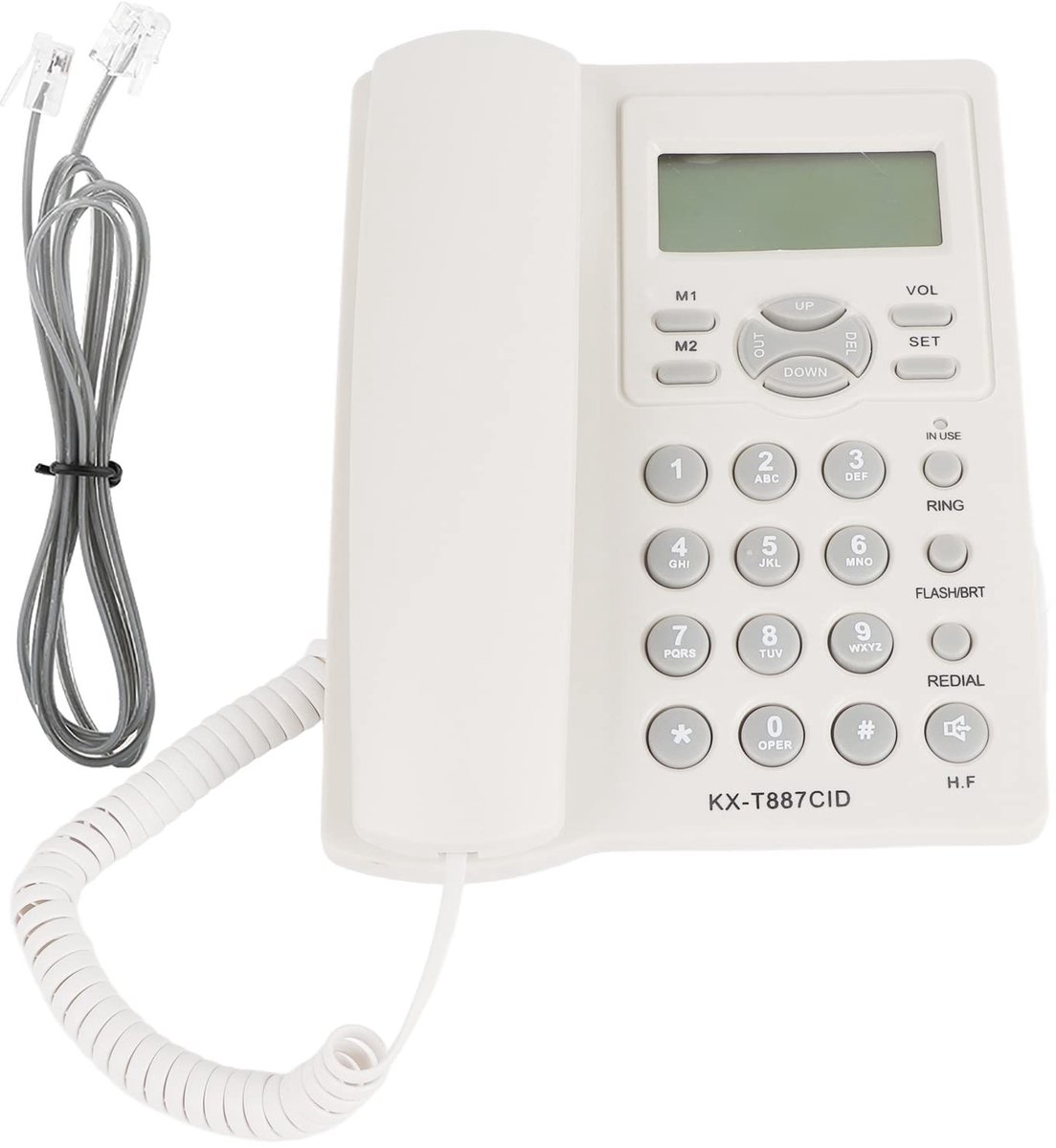 Store_9 - Vaste Telefoon - Handsfree telefoon met LCD-scherm - Ruisonderdrukkingsfunctie - Wit - Nummerherkenning - Geschikt voor thuis, hotel en k...