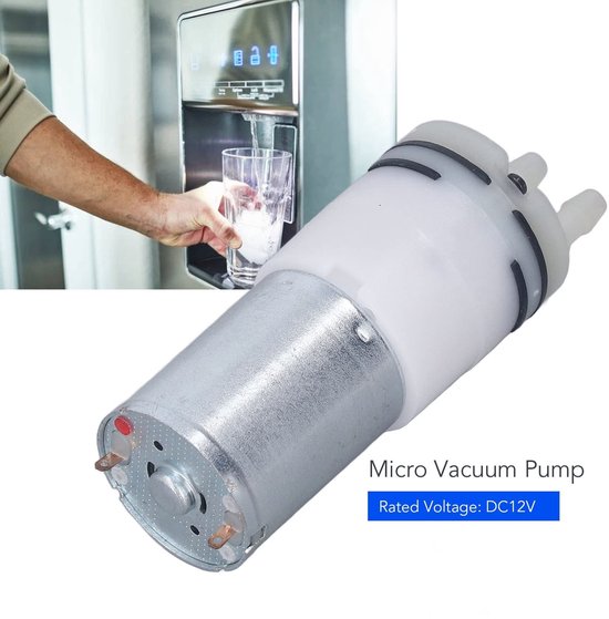 Allecto - Mini-luchtpomp - 12V DC - Olieloze Vacuümpomp - Compact formaat - Elektrische Pompbooster - Voor Waterdispenser en Koffiemachine - Thuisg... van Merkloos — afbeelding 4