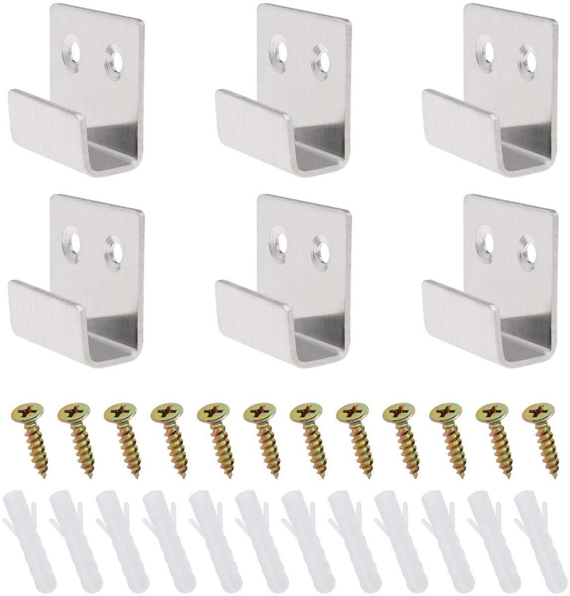 Store_9 - Keramische Tegel Display Beugel - Heavy Duty Haak - Zilver - Wandmontage - 20 st