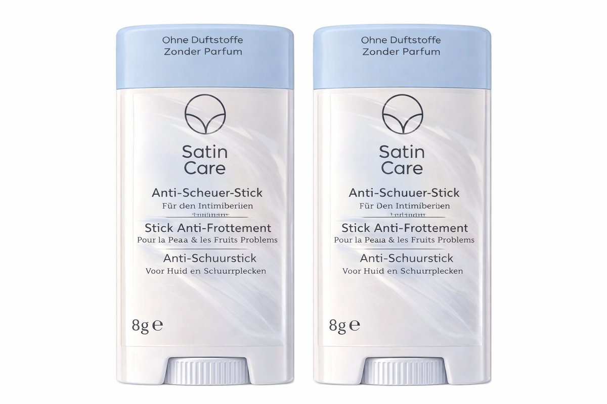 Satin Care Anti-Schuur-Stick Duo Pack – 2x 48g – Zonder Parfum – Tegen Schuren & Huidirritatie
