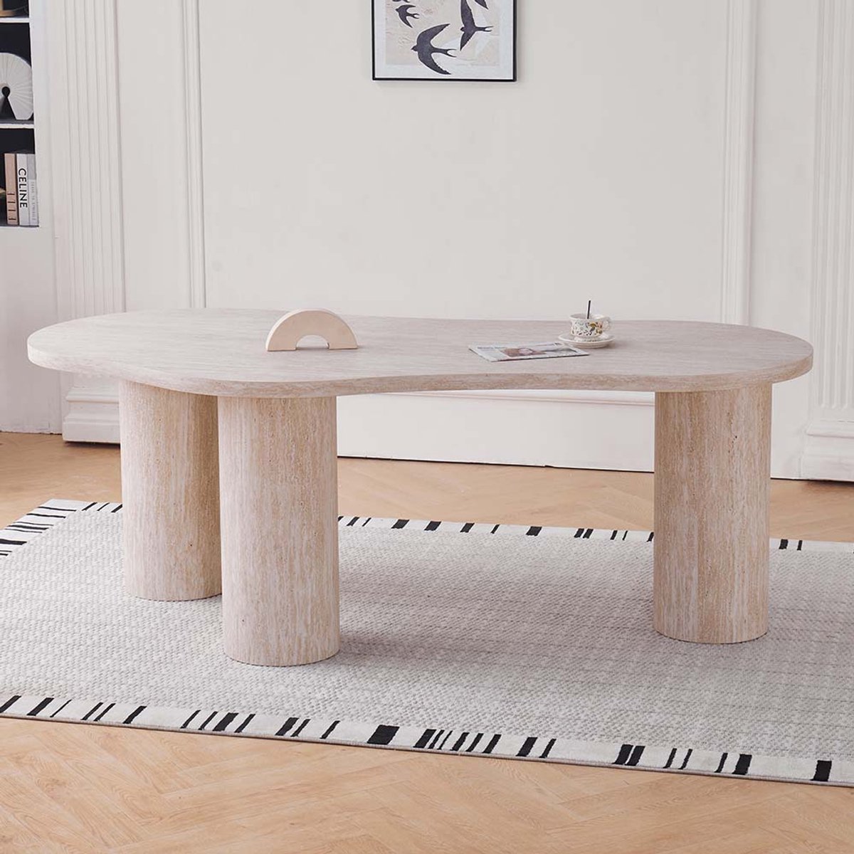Milton & Oldbrook Eettafel 210 cm Sorano Travertinlook Beige