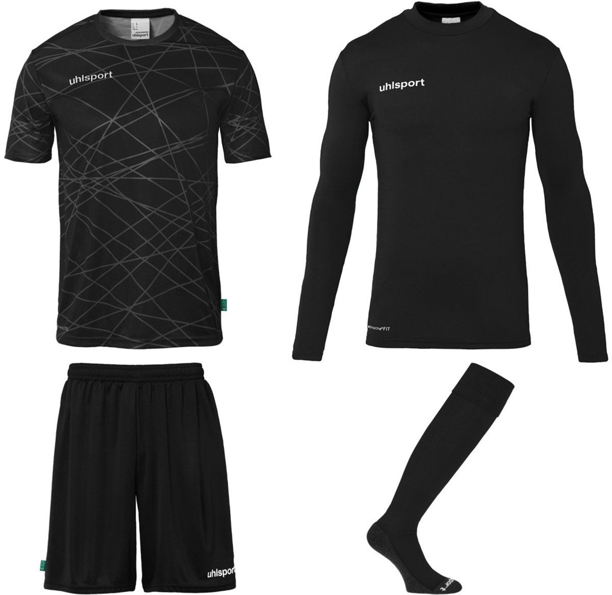 Uhlsport Prediction Bundle Keeperset Heren - Zwart / Wit | Maat: M