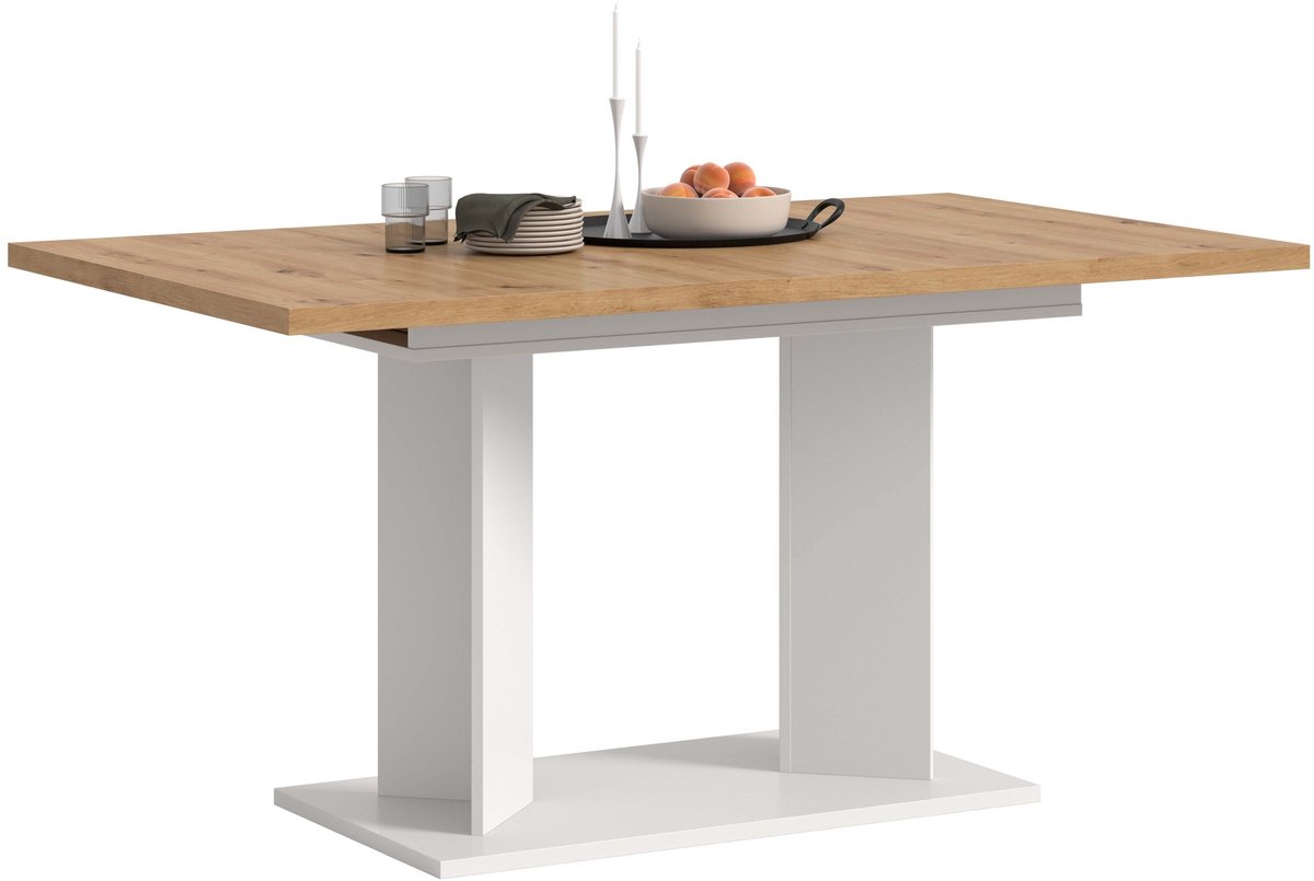 xonox.home Eettafel Gustav wit/ Artisan eiken imitatie B/H/D: 190x76x90 cm