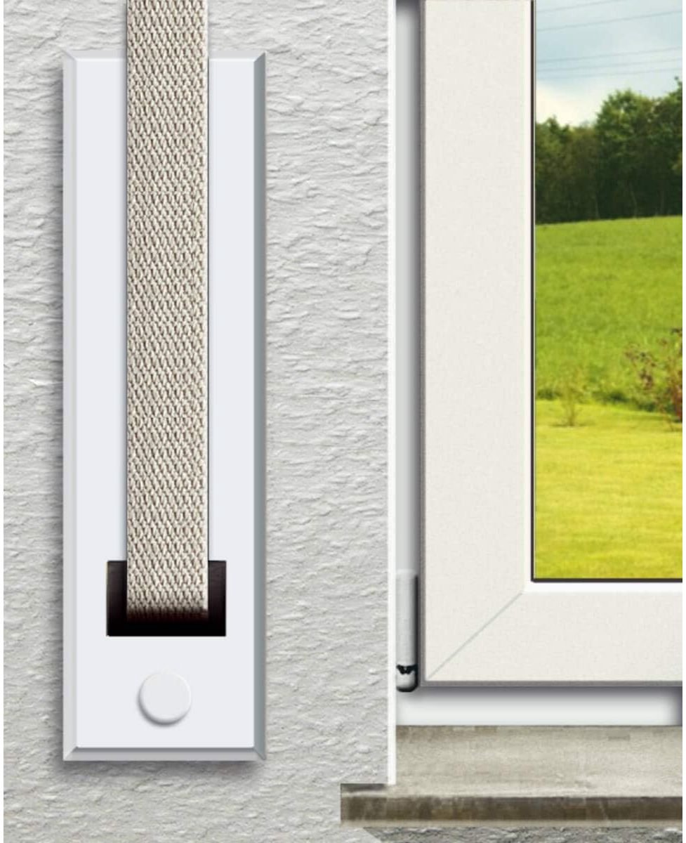 Schellenberg 53103 Afdekkapje voor rolgordijnband, gatenafstand 10,5 cm, standaard maxi, voor bandoprollers en verzonken oprollers, wit