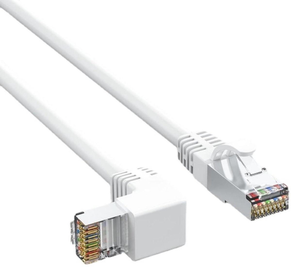 Ethernet Kabel - Netwerkkabel RJ45 - Internet Aansluiten - 90 Graden Hoek - 2 Meter - Zwart