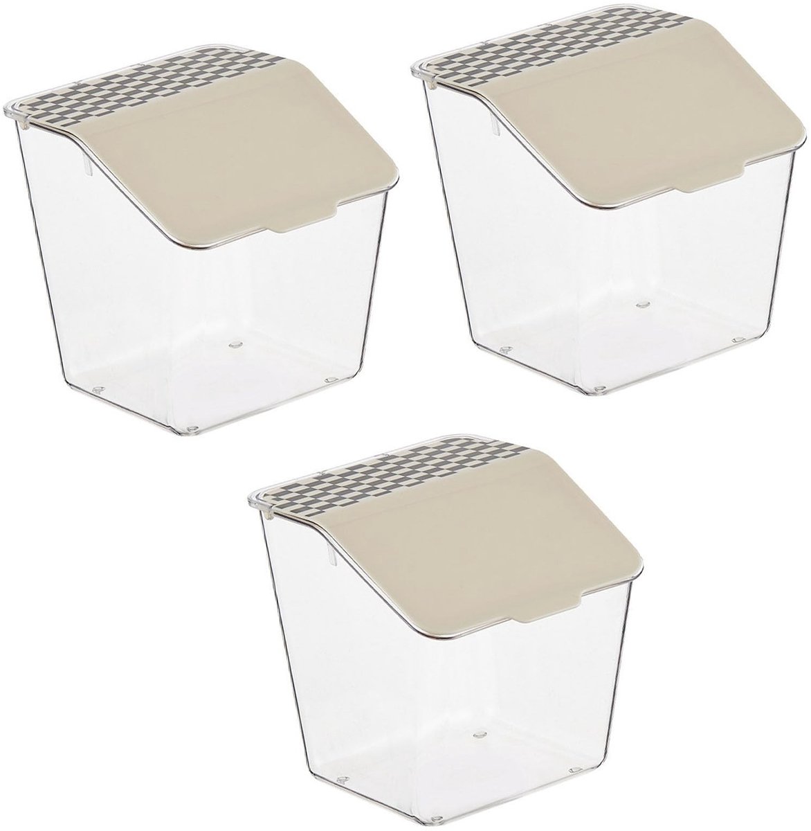 Dailygoods - Dailygoody - Wandhouder voor Knoflook en Ingrediënten - Transparante Opslagbox (3 Stuks)
