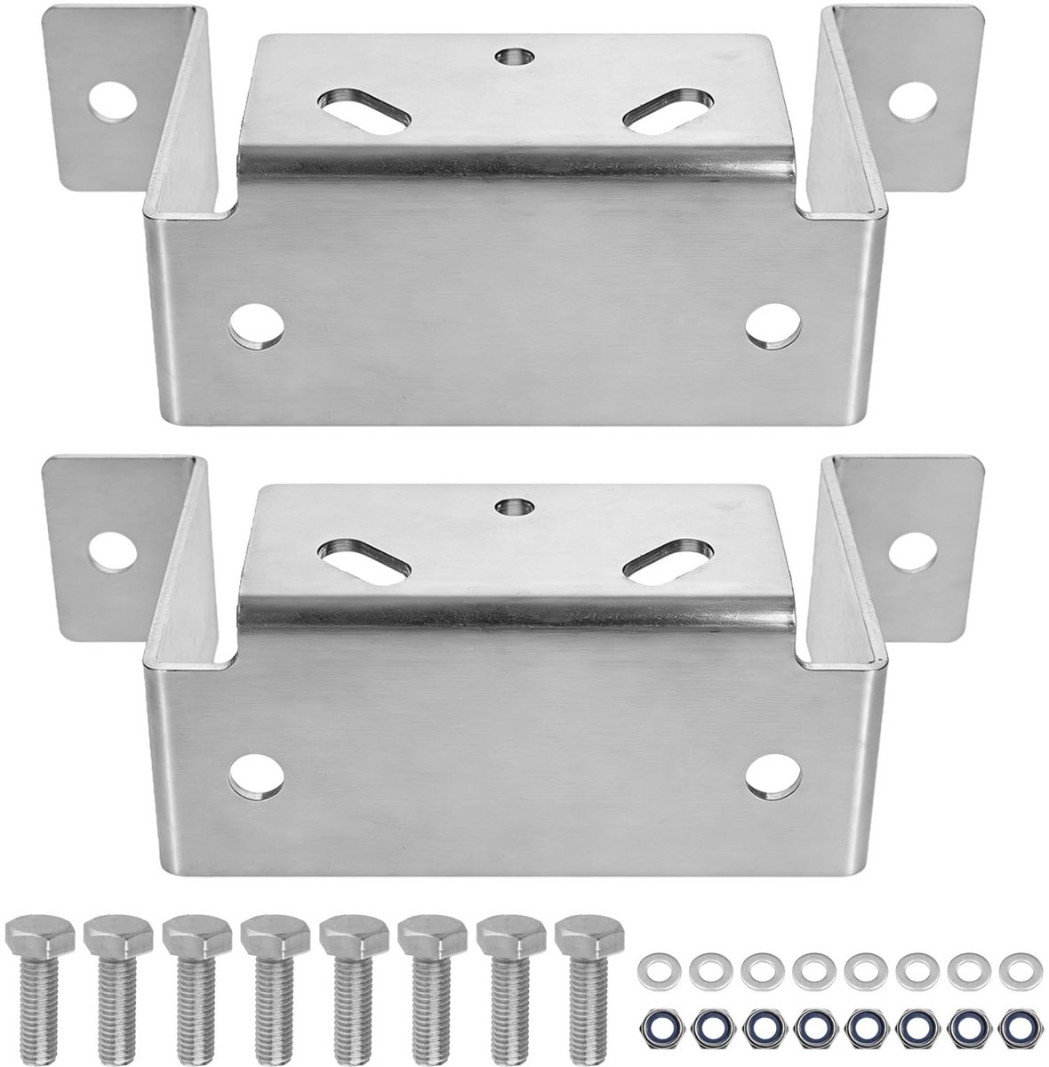 Dailygoods - Dailygoody - Roestvrij Stalen Houders - Duurzaam en Veilig - Set van 2 - Aanhangersteunen Houders - Ideaal voor Aanhangers - Geschikt voor Diverse Aan...