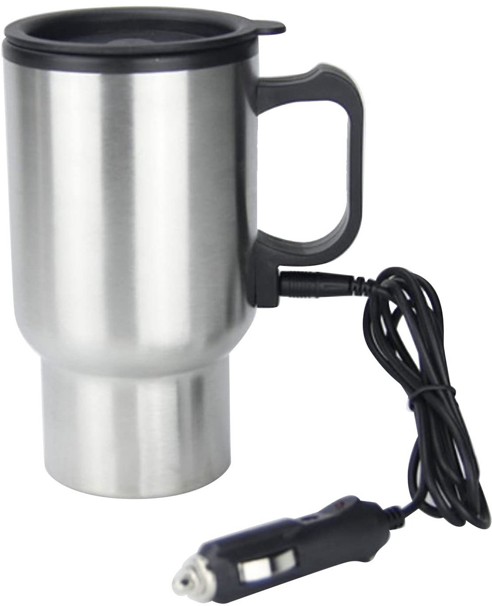 Dailygoods - Dailygoody - Auto verwarming mok - 12 V waterkoker - Grote capaciteit - Lekbestendig - Verwarmingsbeker - Ideaal voor onderweg - Stalen uitvoering