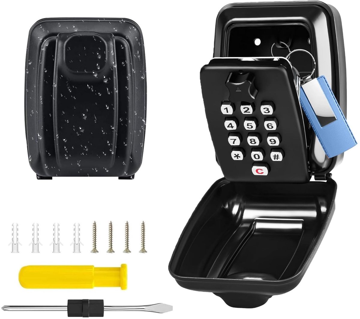 Dailygoods - Cosensi - Dailygoody - Key safe - Waterdichte sleutelkluis - Veilig en robuust - Groot formaat - 12-cijferige combinatie - Ideaal voor thuis en kantoor