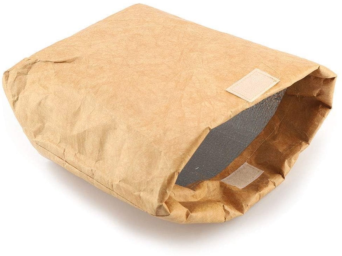 Dailygoods - Dailygoody - Herbruikbare geïsoleerde lunchtas - Draagbare picknicktas - Hittebestendig - Bruin - Flexibele boodschappentas - Geschikt voor kinderen, ...