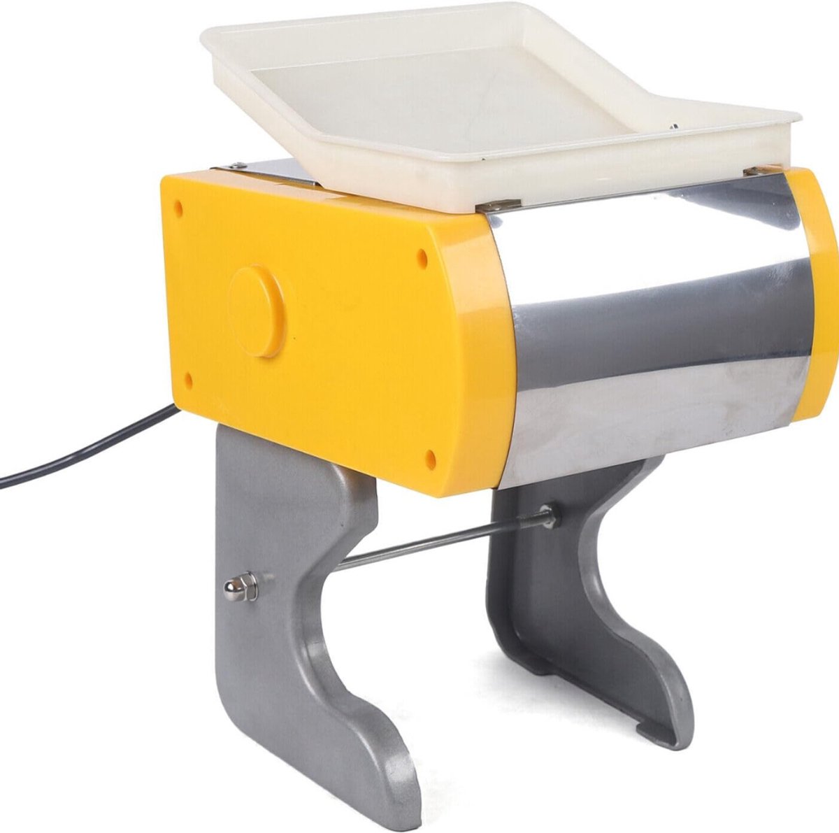 ZMR® Vleessnijmachine - Snijmachine Allessnijder - Vlees Snijmachine voor Thuis - Geel/Zilver - 20cm x 19cm x 38cm