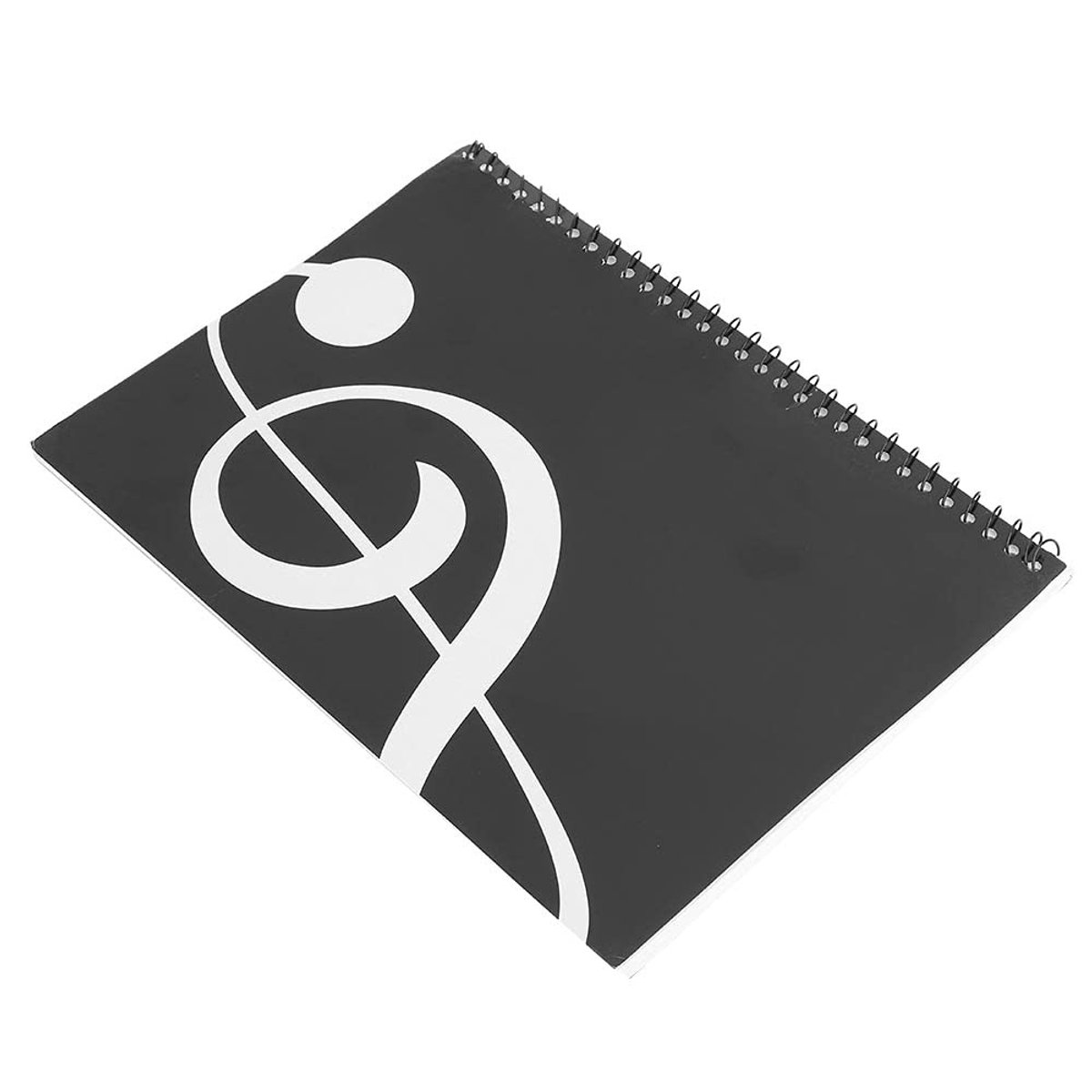Dailygoods - Dailygoody - Notitieboekje - Muziekboek voor Songwriters - 50 Pagina's - Zwart Muzieknootpatroon - Notitieblok voor Muziekstukken - Geschikt voor Crea